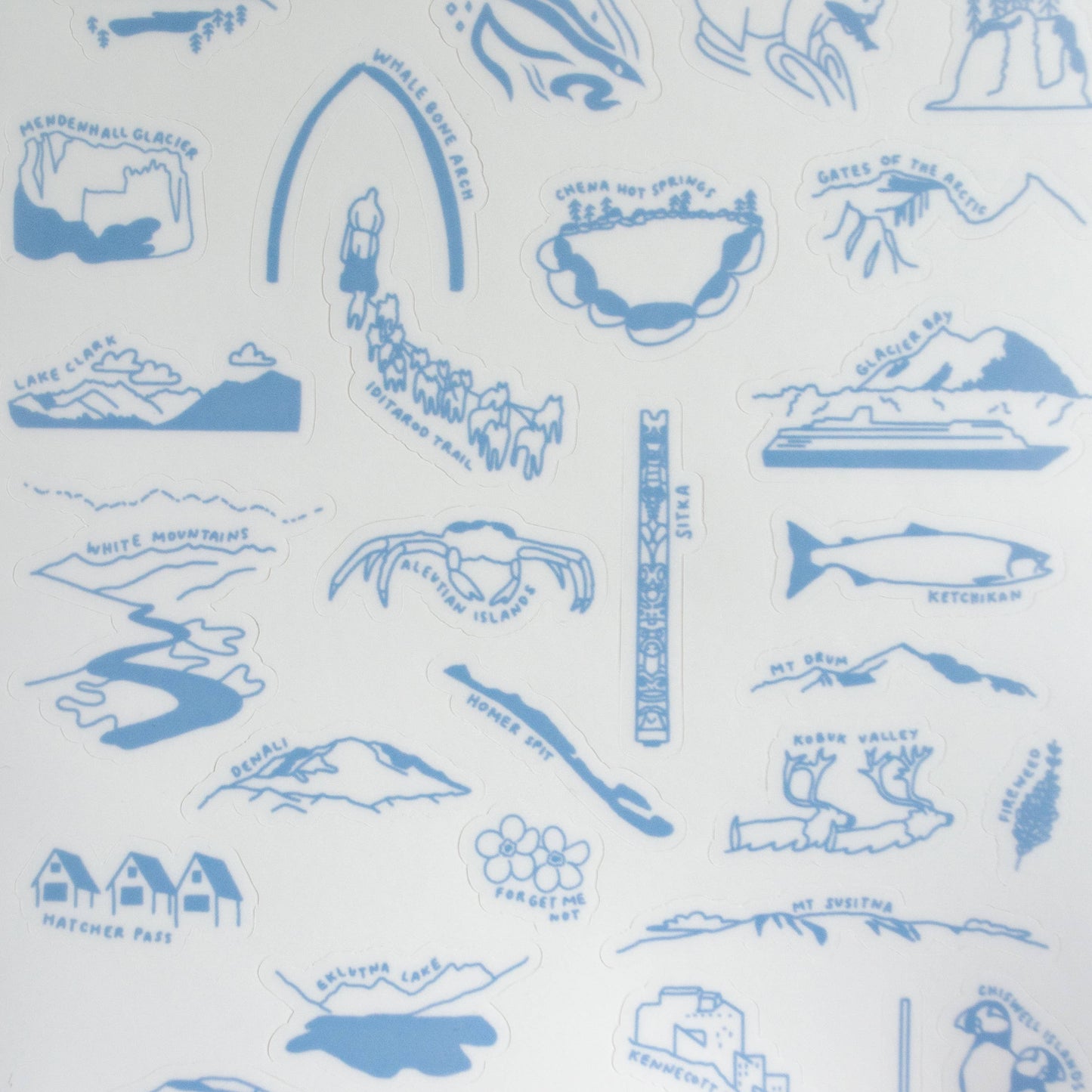 Alaska Nature Checklist Sticker Sheet