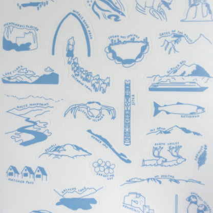 Alaska Nature Checklist Sticker Sheet