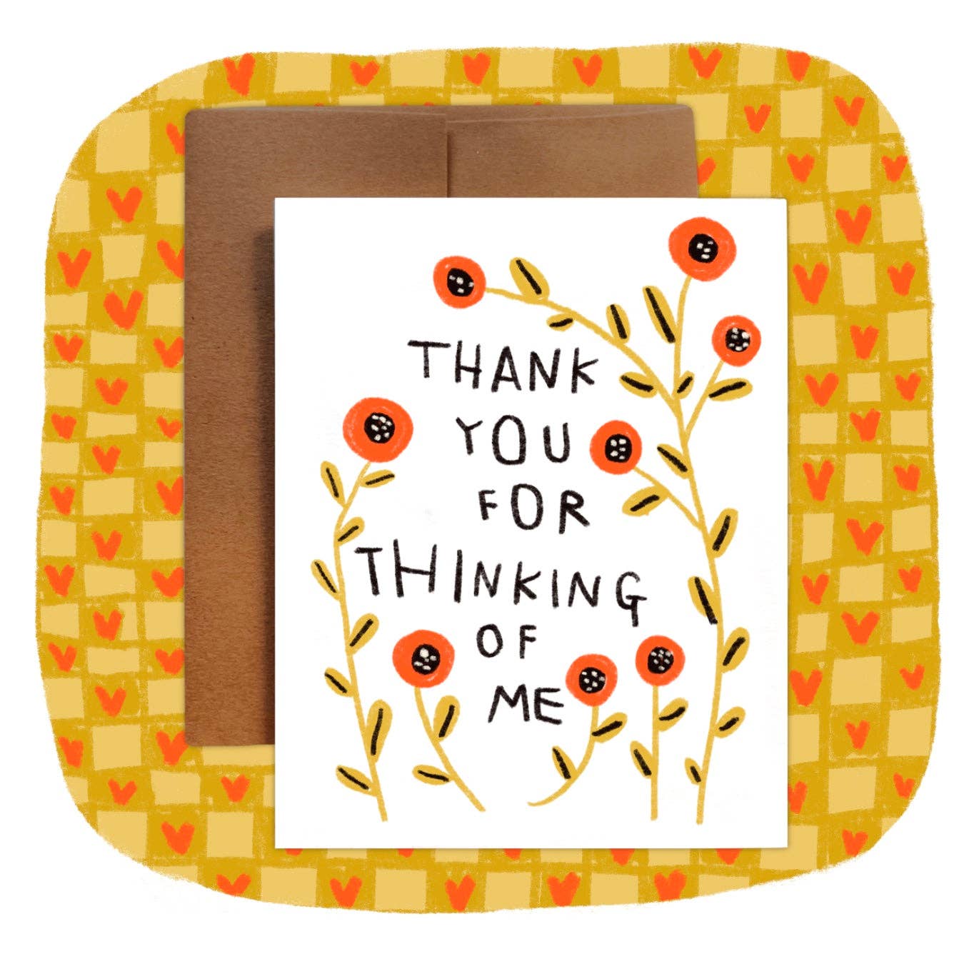 Thank You For Thinking of Me Greeting Card by Rani Ban