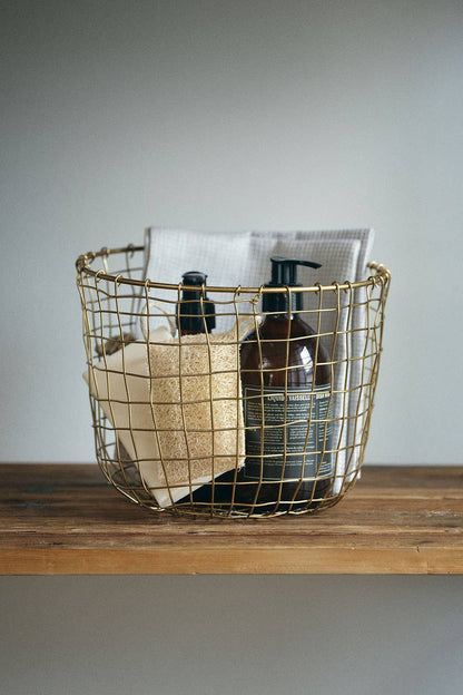 Brass Wire Basket by Fog Linen Work