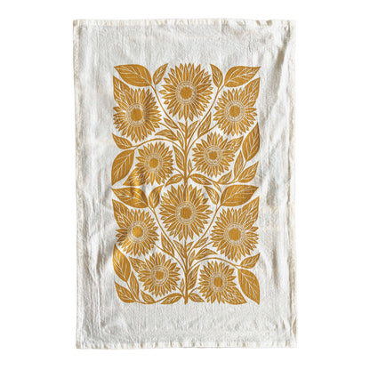 Sunflower Tea Towel by Katharine Watson