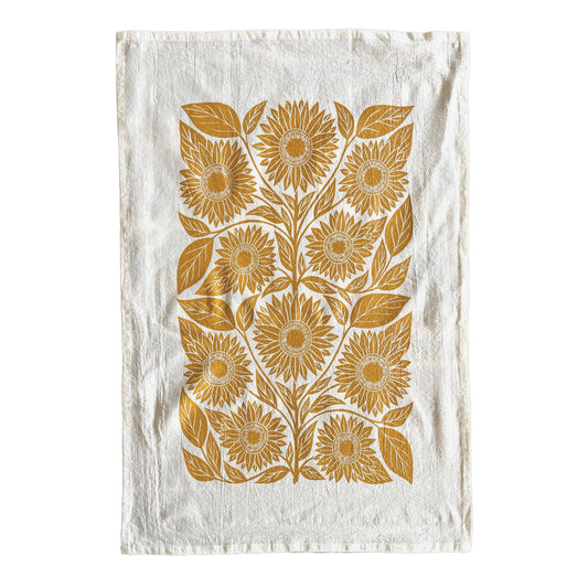 Sunflower Tea Towel by Katharine Watson