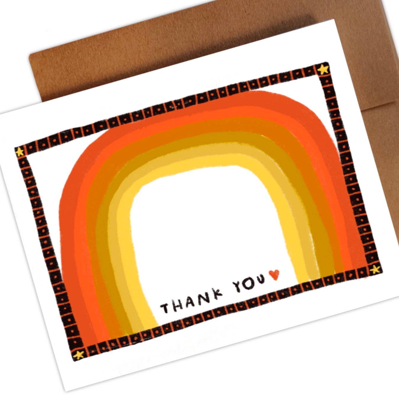 Thank You Rainbow Greeting Card by Rani Ban