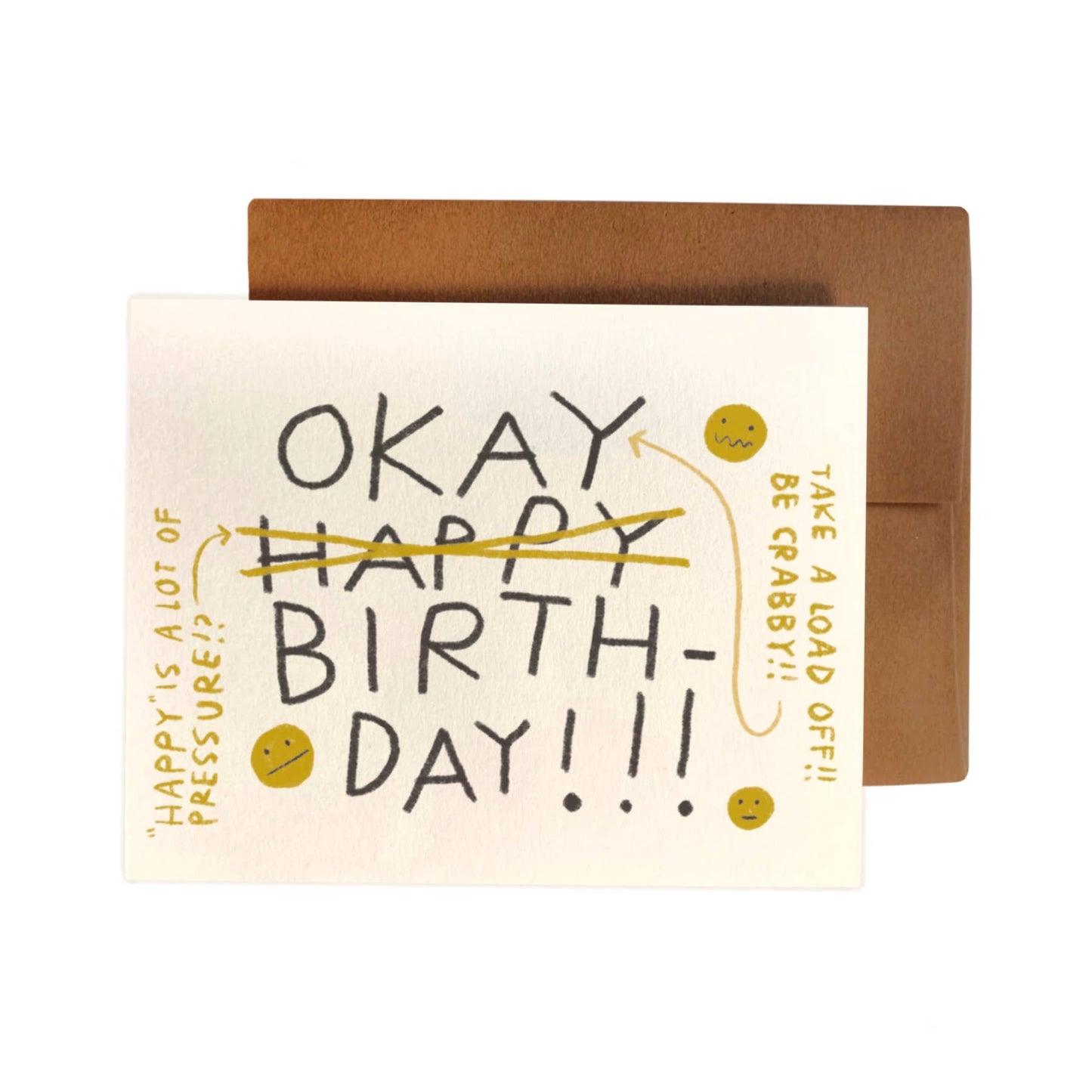 Happy is A Lot of Pressure! Birthday Card by Rani Ban