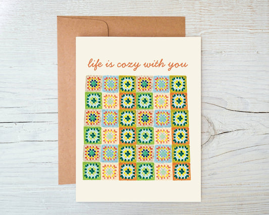 Life is Cozy With You Greeting Card by Marigold Press