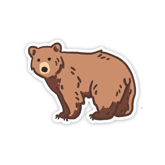 Brown Bear Vinyl Sticker
