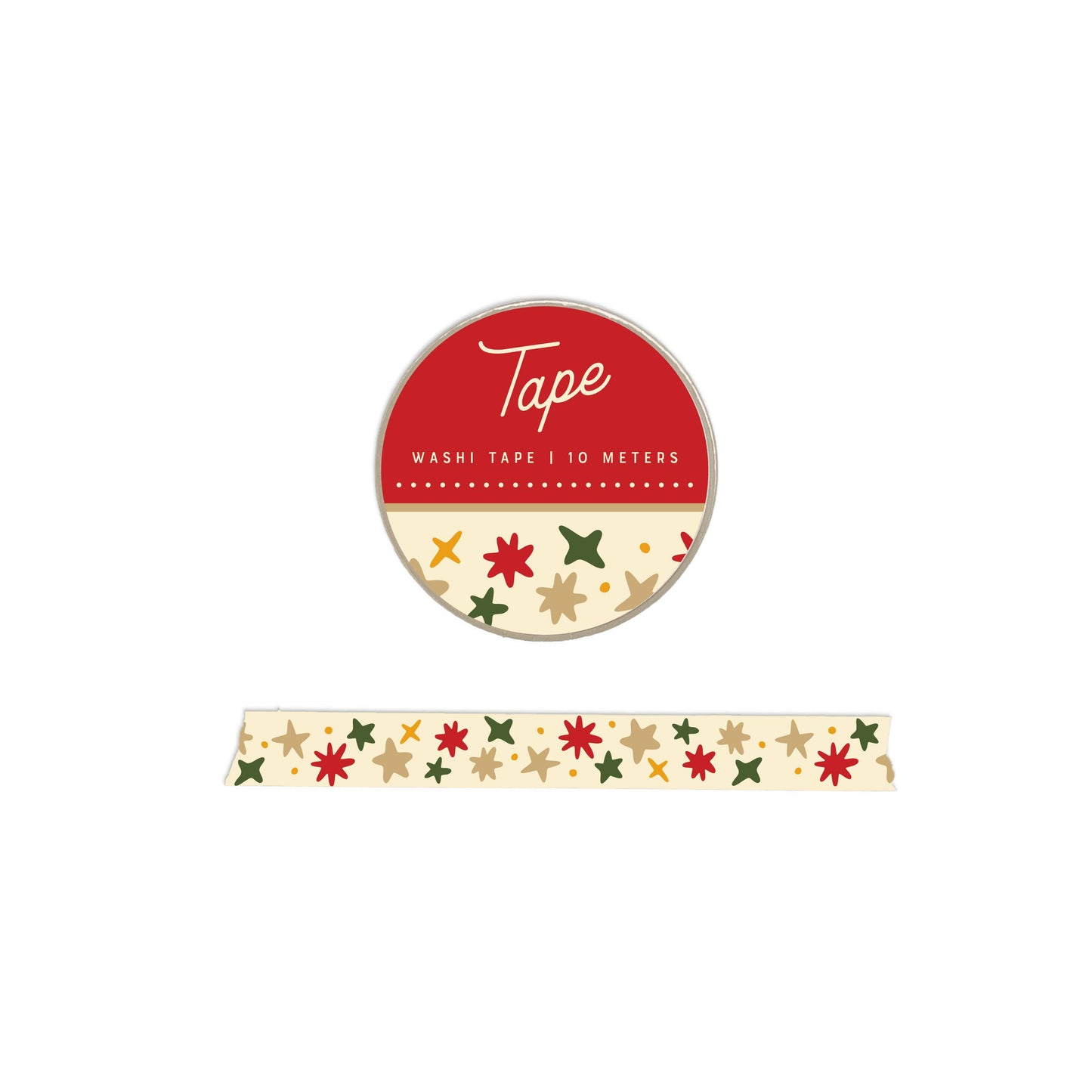 Christmas Holiday Stars Washi Tape by Ruff House Print Shop