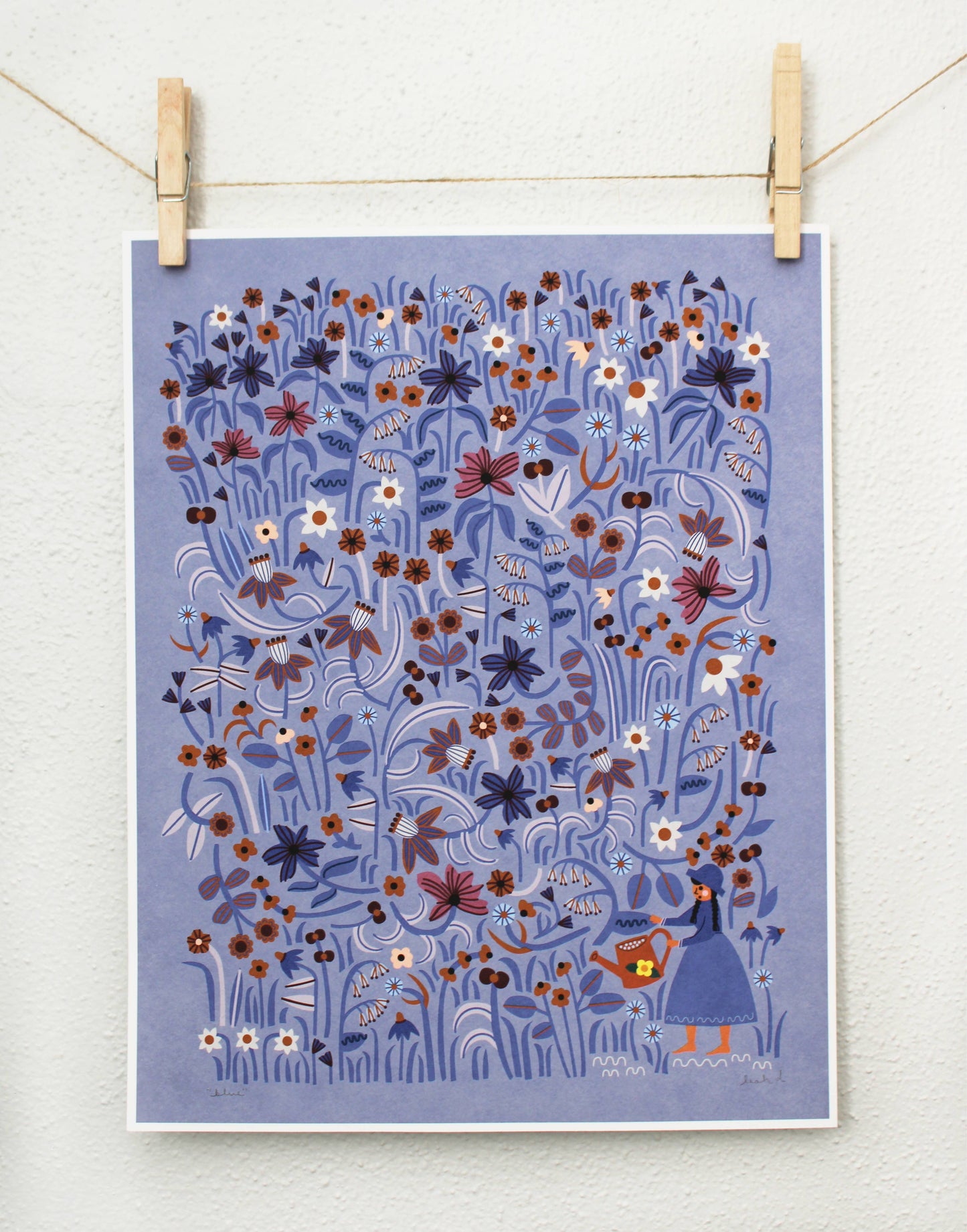 Blue Art 11x14 Print by Leah Duncan
