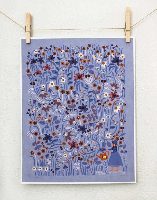 Blue Art 11x14 Print by Leah Duncan