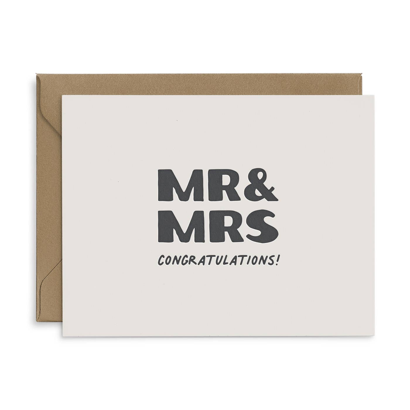 Mr & Mrs Wedding Card by Ruff House Print Shop