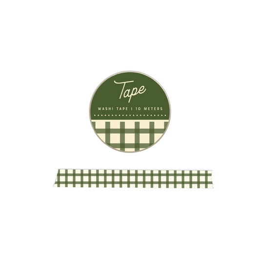Green Gingham Washi Tape by Ruff House Print Shop