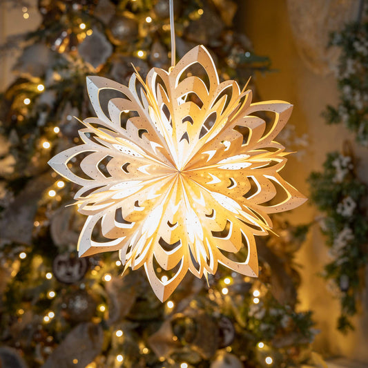 Large Hanging Paper Snowflake by Sullivans Home Decor