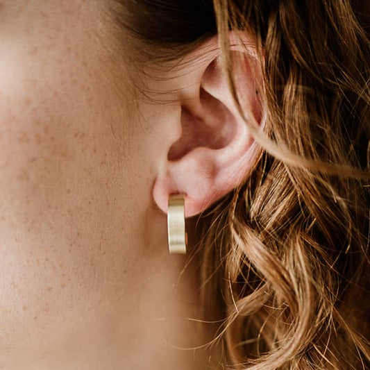 Cigar Slim Hoop Earrings by Commonform