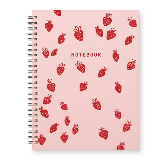 Strawberry Lined Notebook by Ruff House Print Shop