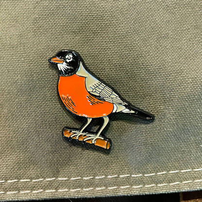 American Robin Enamel Pin by Green Bird Press