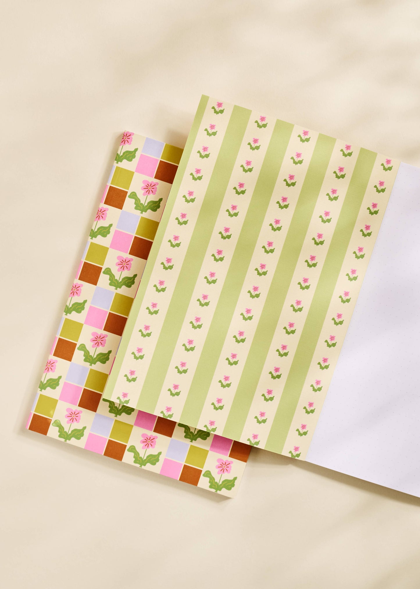Bloom Checkered Grid Notebook by One & Only Paper