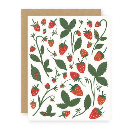 Strawberries Card by Elana Gabrielle