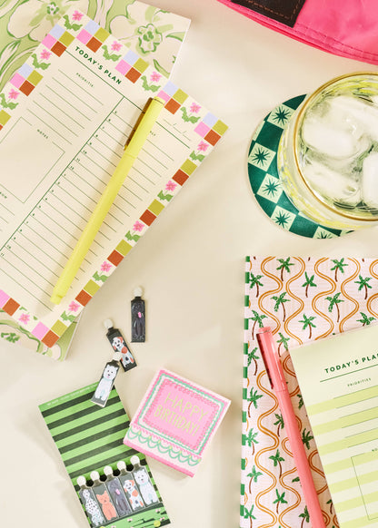 Checkered Flower Daily Planner Notepad by One & Only Paper