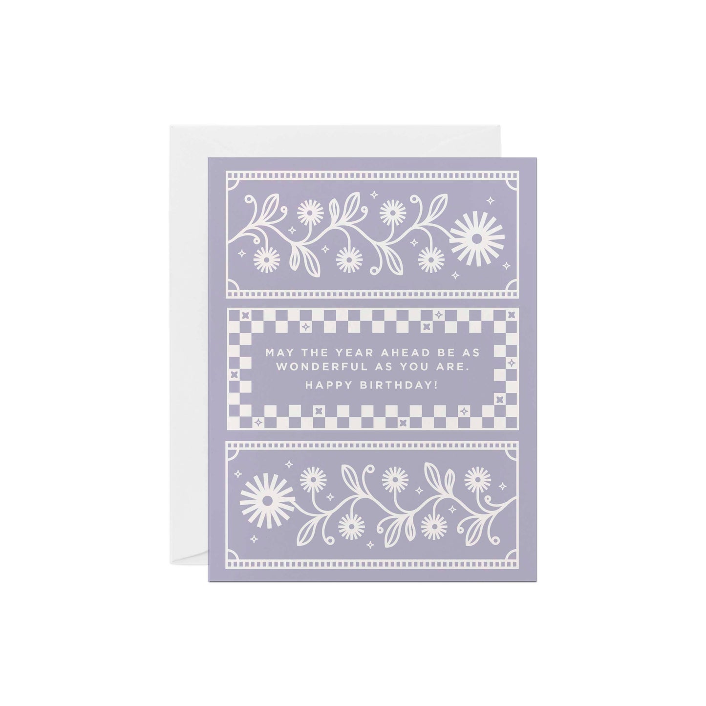 Lavender Floral Birthday Greeting Card by Line & Kind Paper Co.