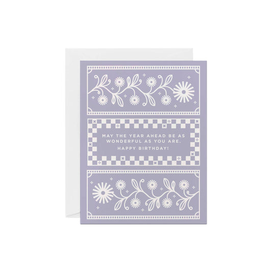 Lavender Floral Birthday Greeting Card by Line & Kind Paper Co.