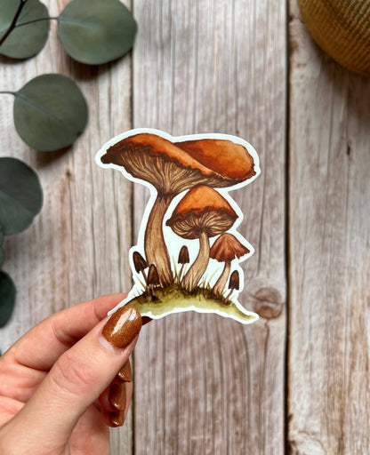 Mushroom Bunch Sticker by Fox & Fables