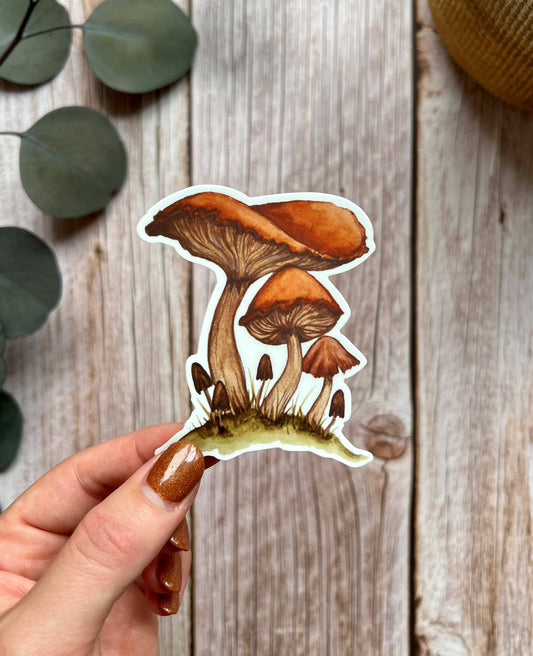 Mushroom Bunch Sticker by Fox & Fables