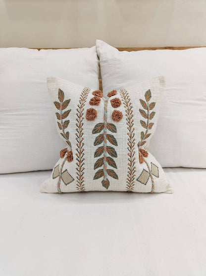 Pom Pom Leaf 18" x 18" Throw Pillow | Terra