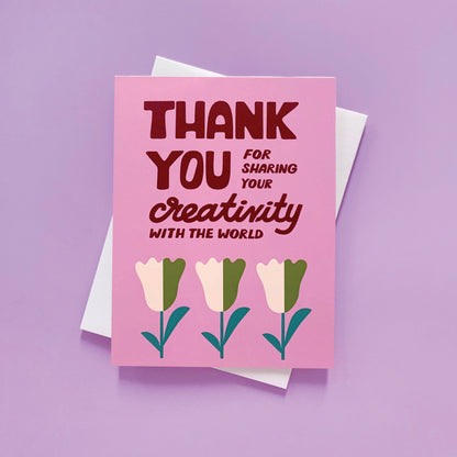 Your Creativity Thank You Card by Odd Daughter Paper Co.