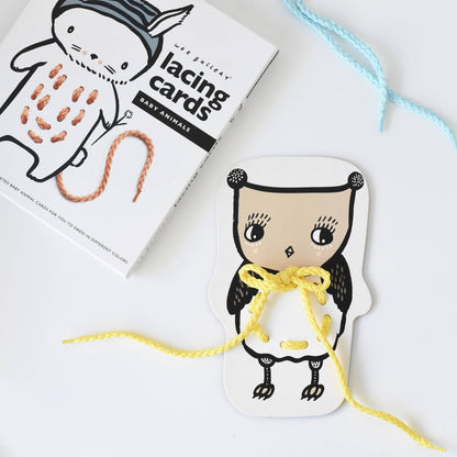 Baby Animals Lacing Cards for Baby by Wee Gallery