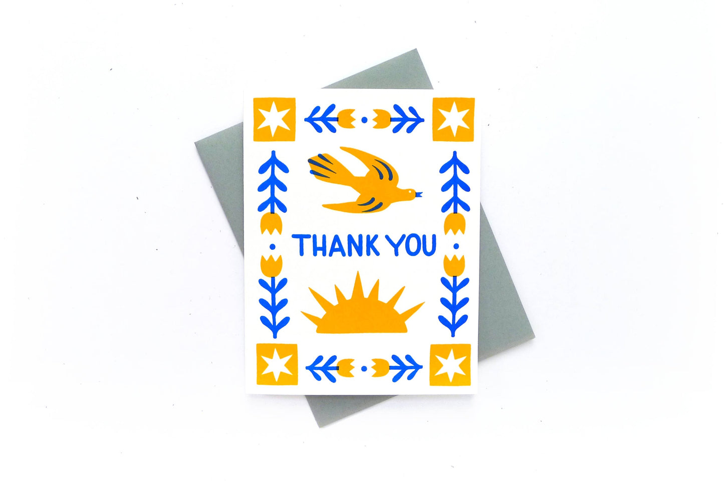 Folk Thank You Card by Middle Dune