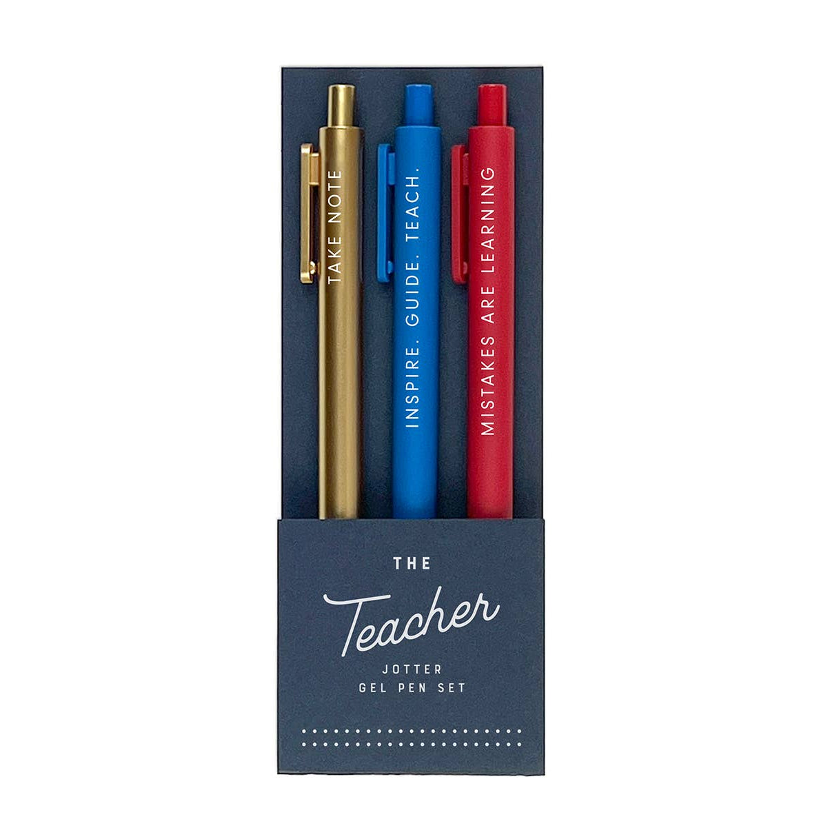 The Teacher Jotter Gel Pen: Set of 3 by Ruff House Print Shop