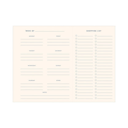 The Menu Weekly Meal Planner by Ruff House Print Shop