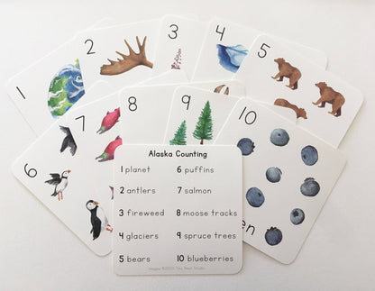 Alaska Counting Cards by Tiny Nest Studio