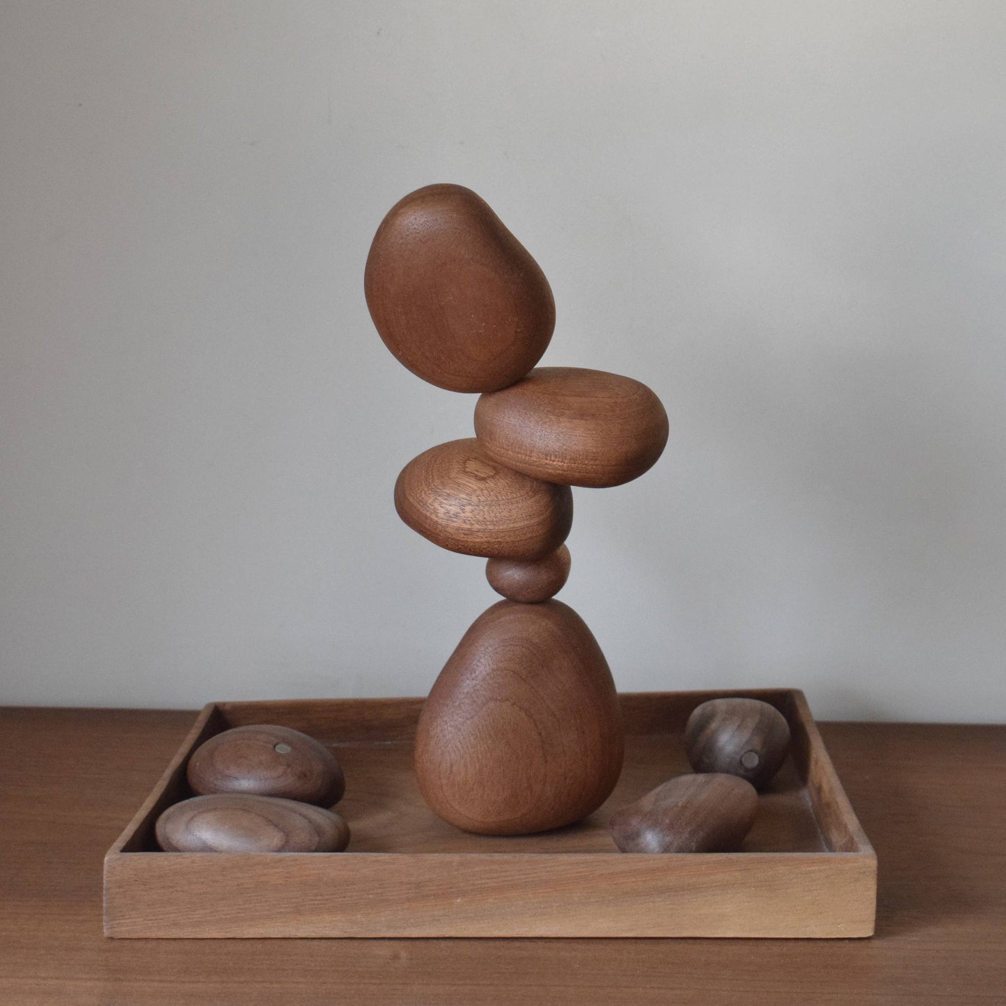 Sapele Wood Balance Stones