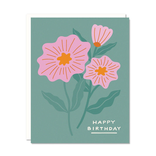 Birthday Flowers Birthday Card by Odd Daughter Paper Co.