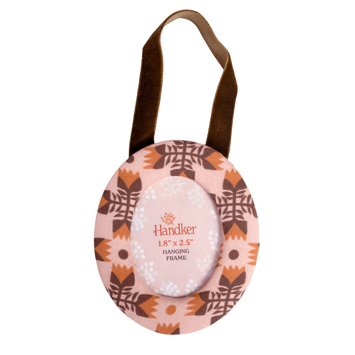 Sarah Fabric Frame Ornament | Pink by Handker Bandanas