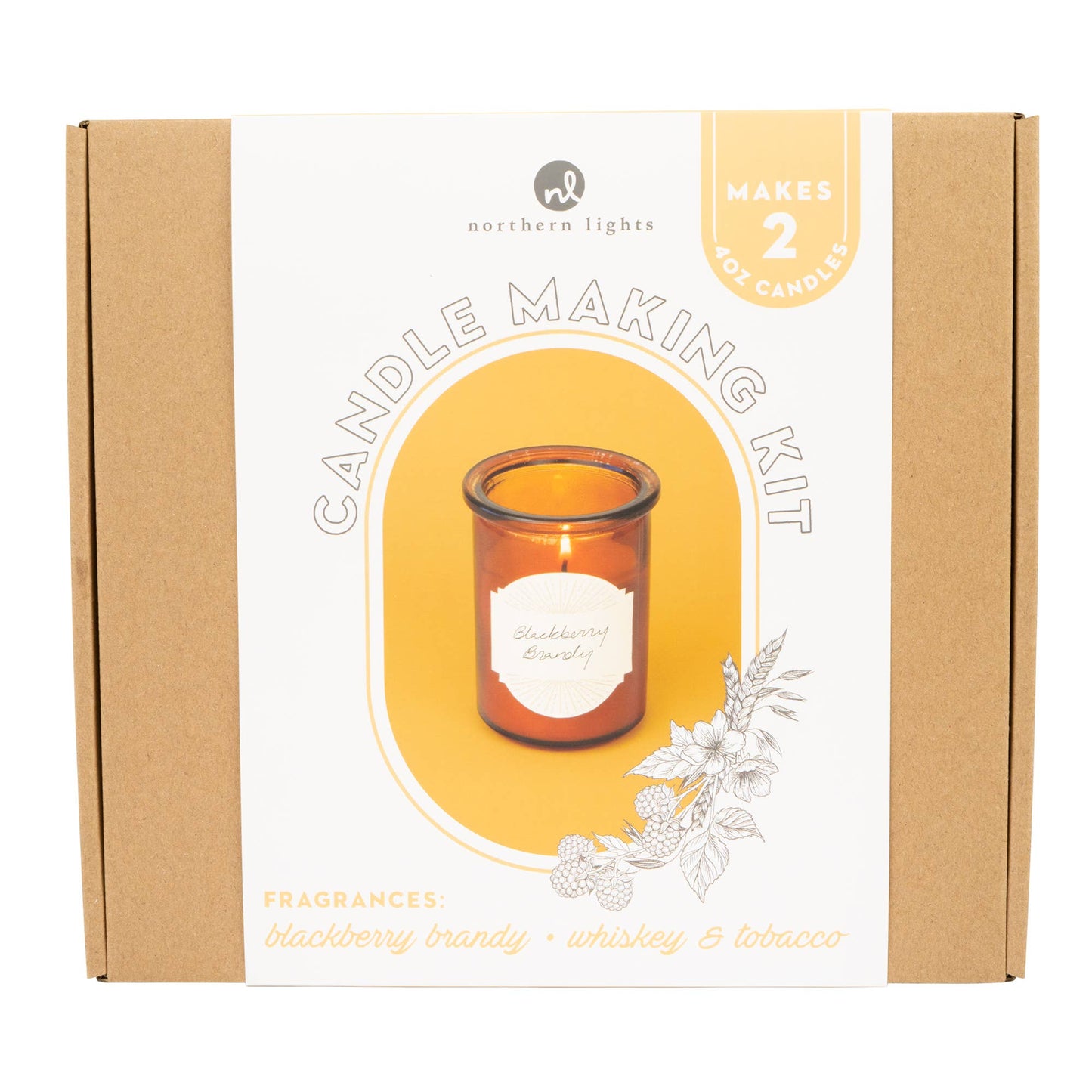 Candle Making Kit | 2pc | 4oz Amber