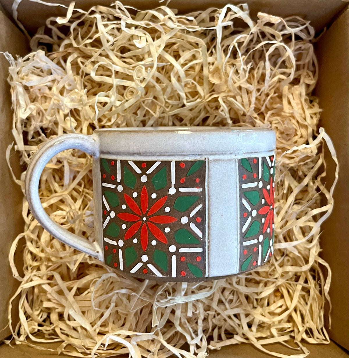 Christmas Comfort Stoneware Mug by Less is More Studios
