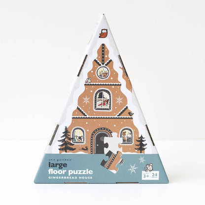 Gingerbread House Holiday Floor Puzzle by Wee Gallery