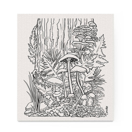 Forest Mushroom Swedish Dishcloth by Corvidae