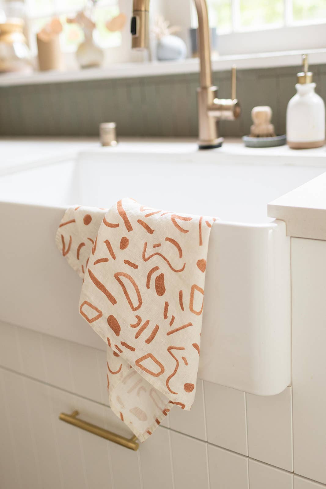 Everly Clay Linen Tea Towel by Our Heiday
