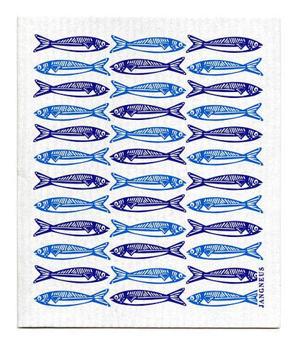 Sardines | Blue Swedish Dishcloth