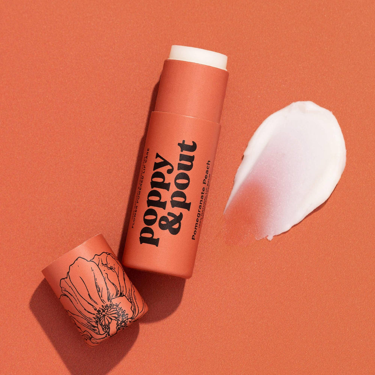 Pomegranate Peach Lip Balm by Poppy & Pout