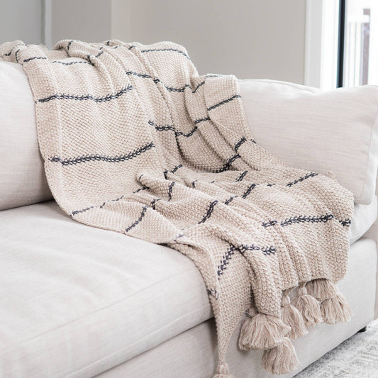 Elin Cotton Throw Blanket by Elsie & Zoey