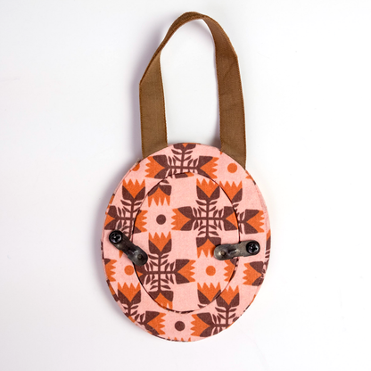 Sarah Fabric Frame Ornament | Pink by Handker Bandanas