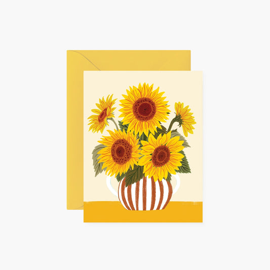 Sunflower Vase Greeting Card