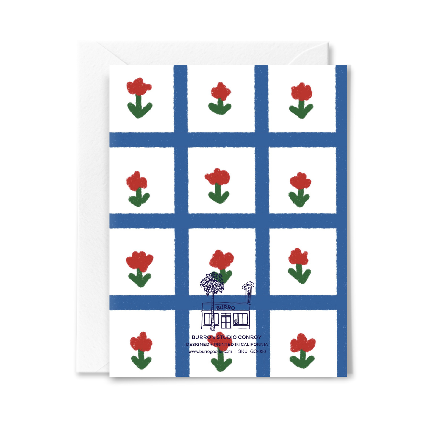 Floral Gingham Card by Studio Conroy
