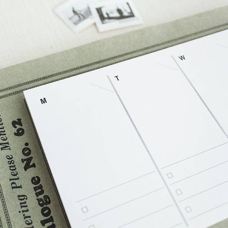 Weekly Planner Paper Notepad by Utility House Design Co.