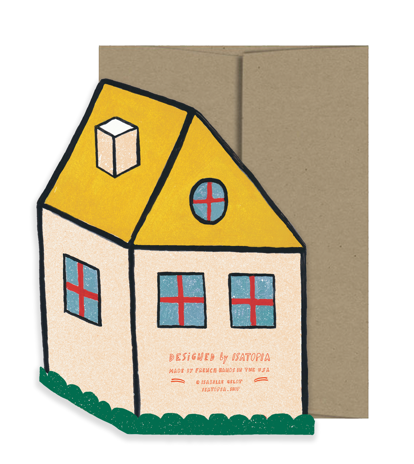 Cosy Home - Die Cut Card by Isatopia