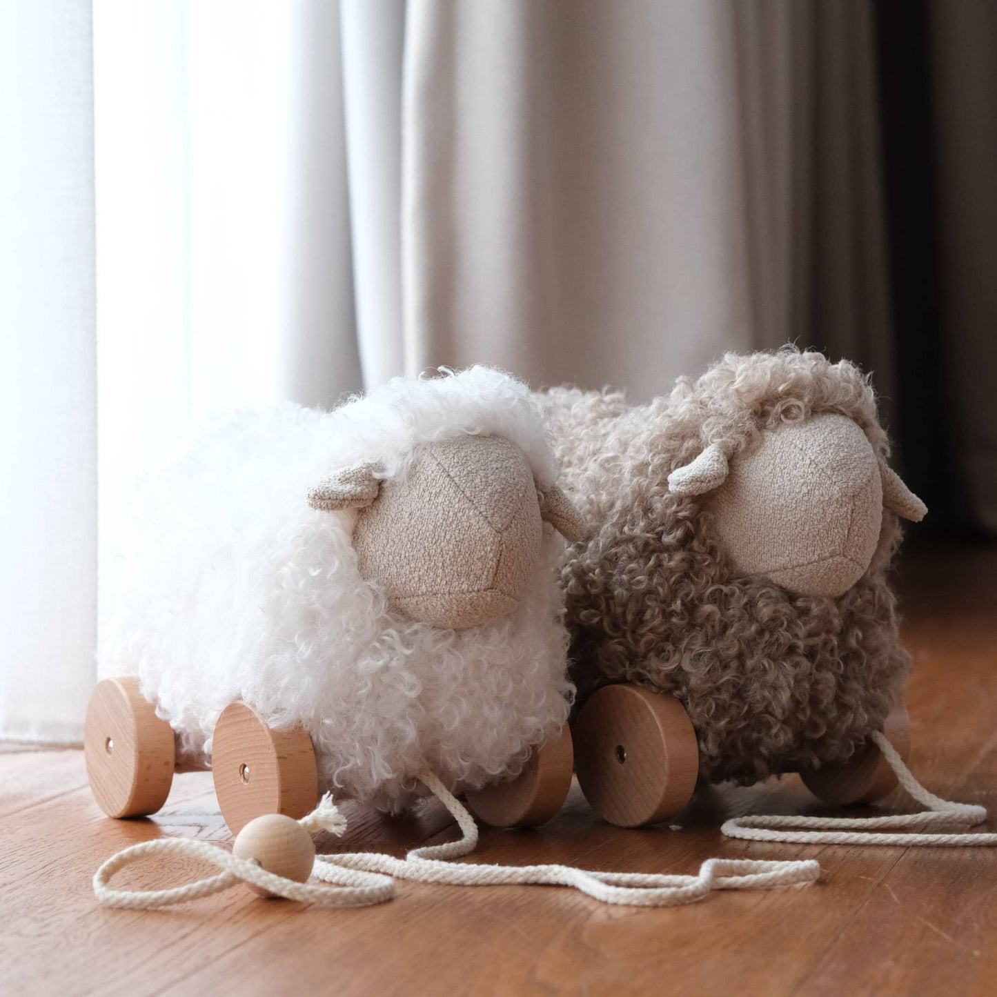 Little Lamb Pull Toy | Brown by Little Lamb Kind
